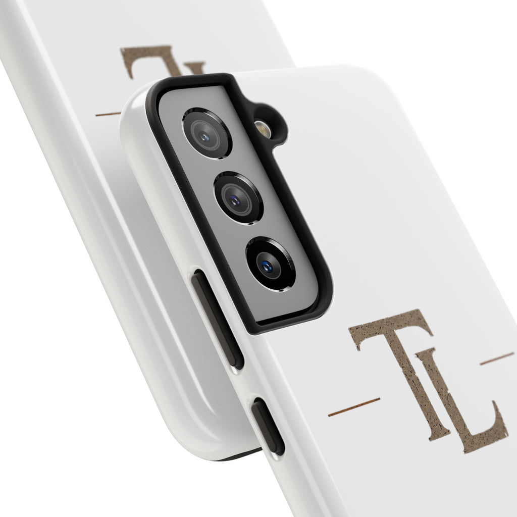 Monogram TL Tough Phone Case — Classic Minimalist Protective Phone Cover by Printify