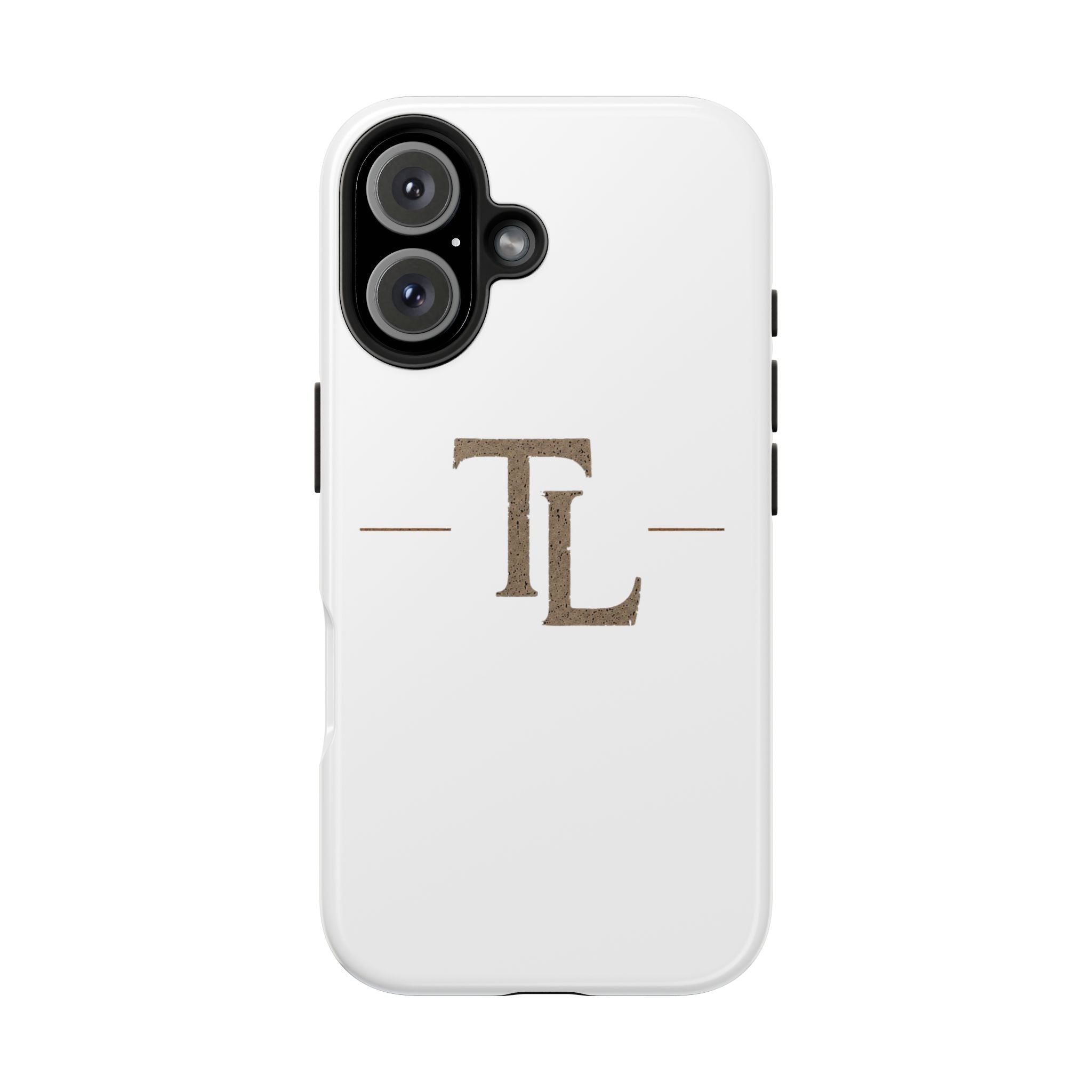 Monogram TL Tough Phone Case — Classic Minimalist Protective Phone Cover by Printify