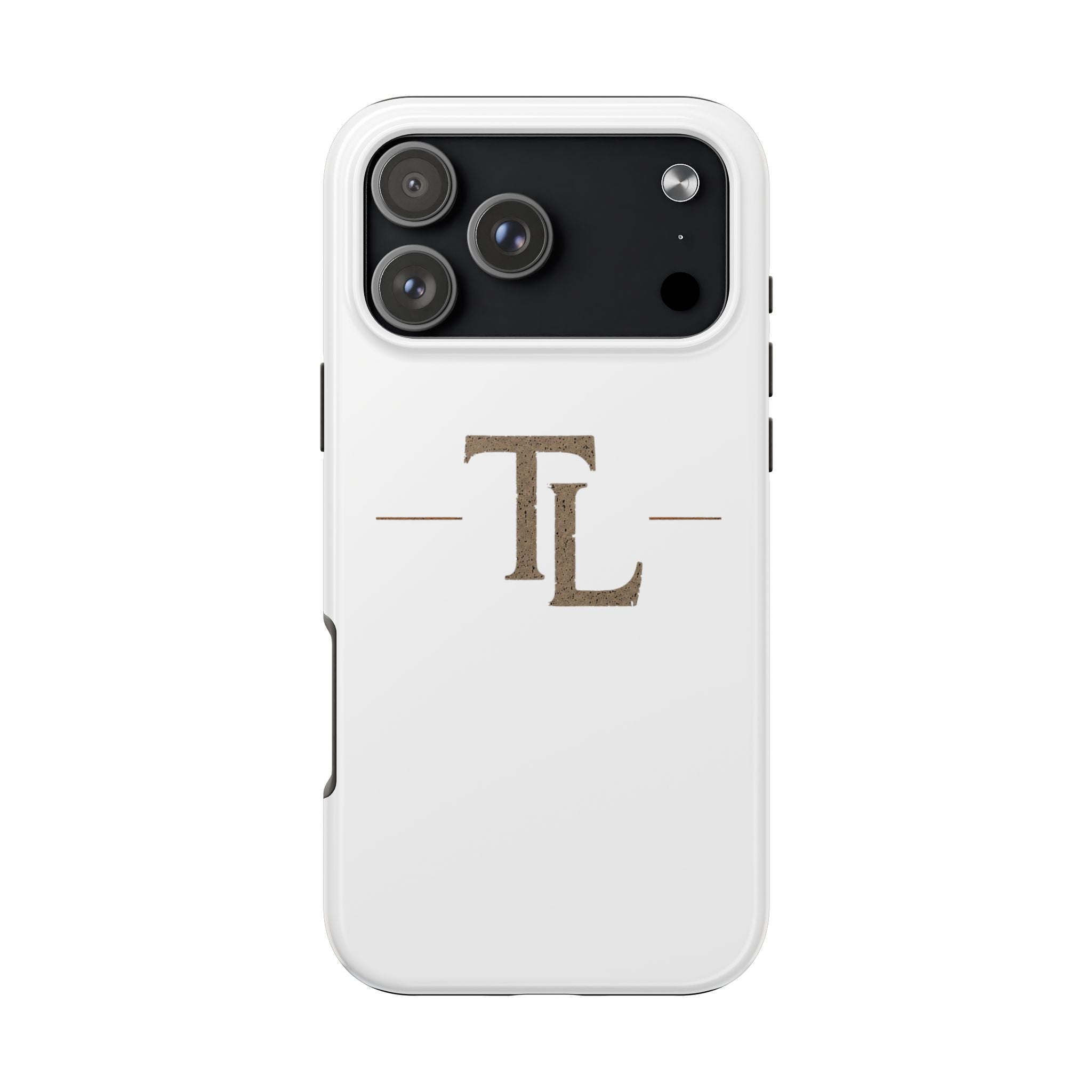 Monogram TL Tough Phone Case — Classic Minimalist Protective Phone Cover by Printify