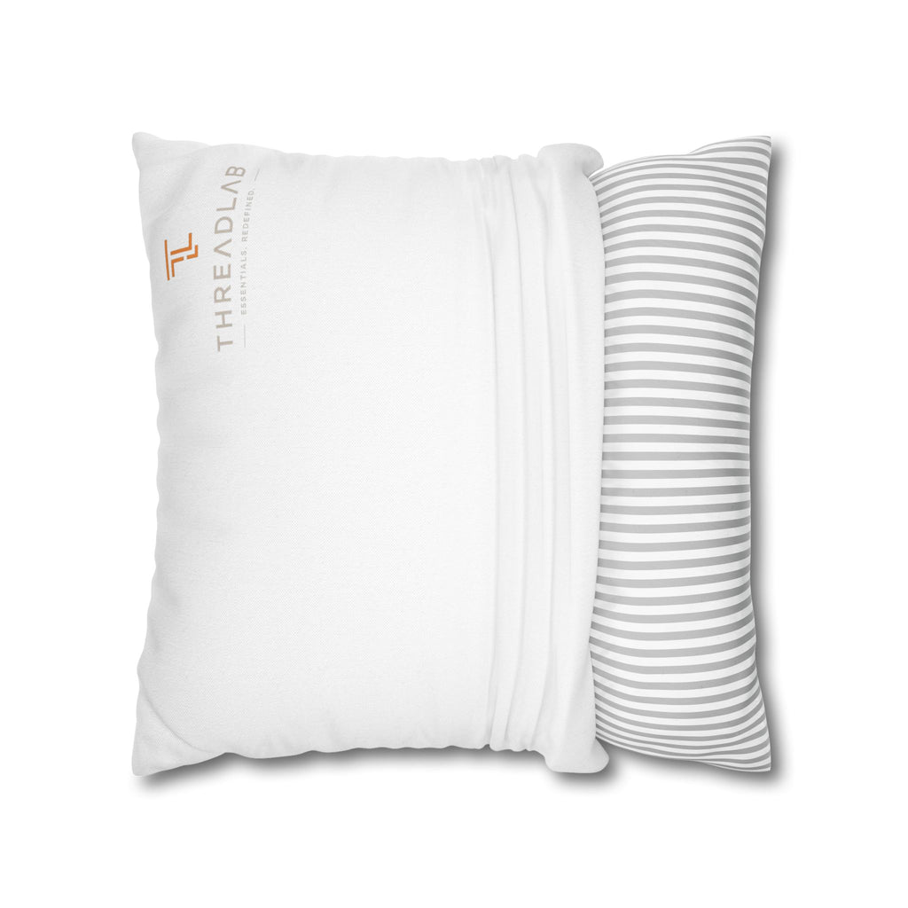 White Spun Polyester Square Pillowcase – Soft Decorative Throw Cover by Printify
