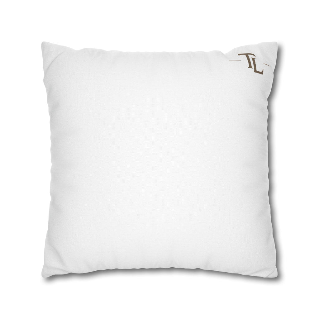 White Spun Polyester Square Pillowcase – Soft Decorative Throw Cover by Printify