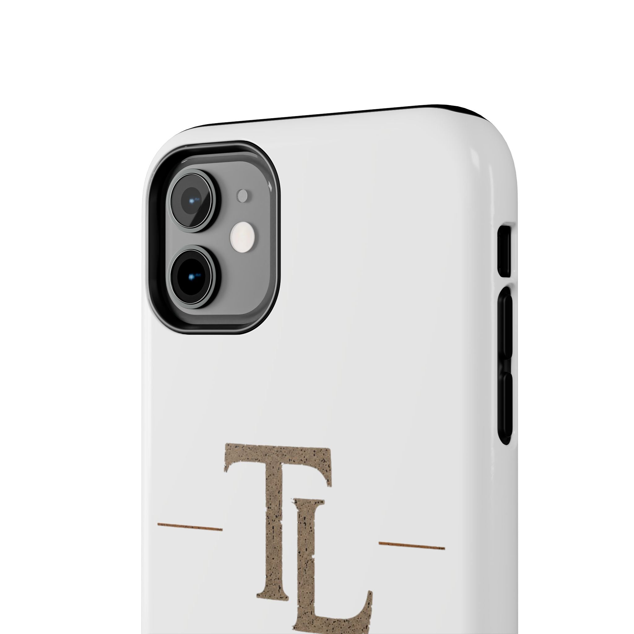 Monogram TL Tough Phone Case — Classic Minimalist Protective Phone Cover by Printify
