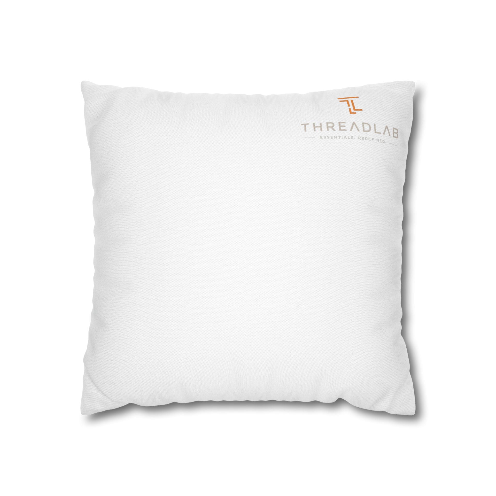 White Spun Polyester Square Pillowcase – Soft Decorative Throw Cover by Printify